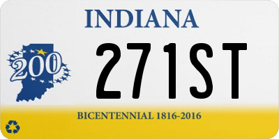 IN license plate 271ST