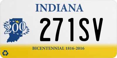 IN license plate 271SV