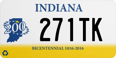 IN license plate 271TK