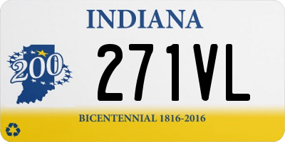 IN license plate 271VL