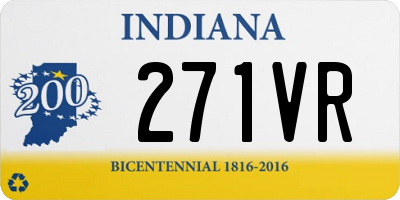 IN license plate 271VR