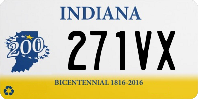 IN license plate 271VX