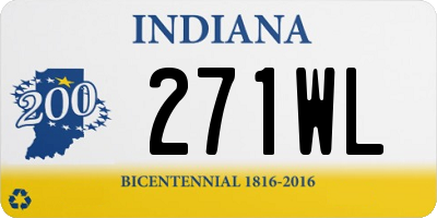 IN license plate 271WL