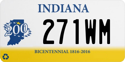 IN license plate 271WM