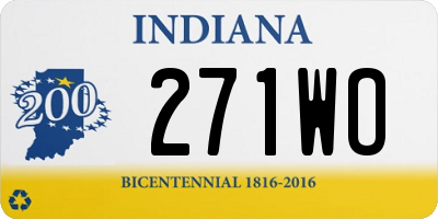 IN license plate 271WO