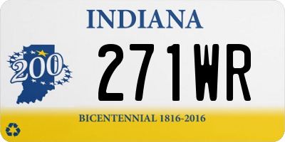 IN license plate 271WR