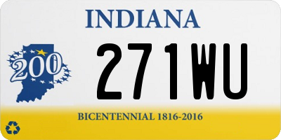 IN license plate 271WU