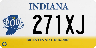 IN license plate 271XJ