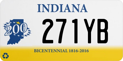 IN license plate 271YB