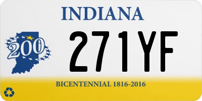 IN license plate 271YF