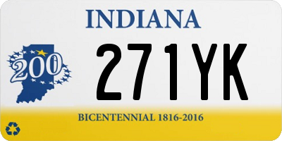 IN license plate 271YK