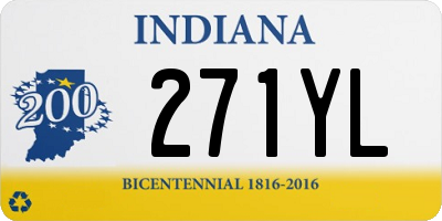 IN license plate 271YL