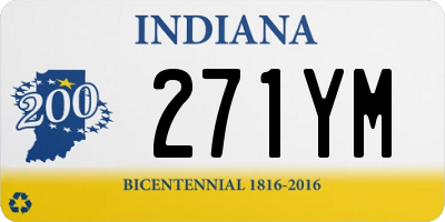 IN license plate 271YM