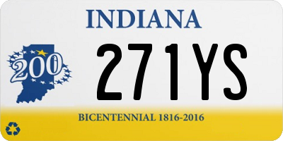 IN license plate 271YS