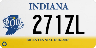 IN license plate 271ZL