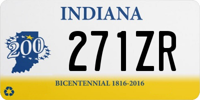 IN license plate 271ZR