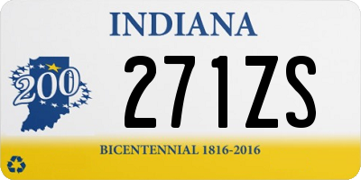 IN license plate 271ZS