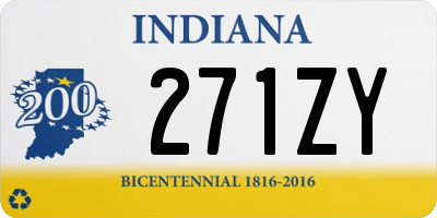 IN license plate 271ZY