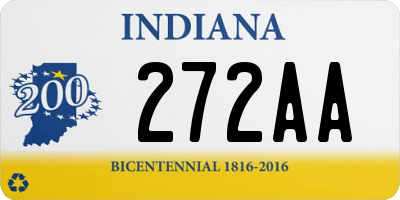 IN license plate 272AA