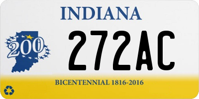 IN license plate 272AC