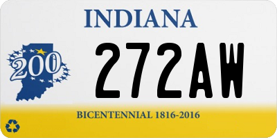 IN license plate 272AW