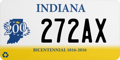 IN license plate 272AX