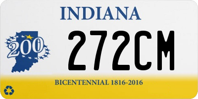 IN license plate 272CM