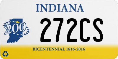 IN license plate 272CS