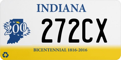 IN license plate 272CX