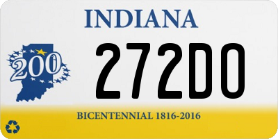 IN license plate 272DO