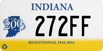 IN license plate 272FF