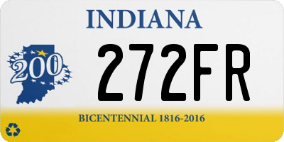 IN license plate 272FR