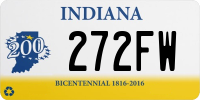 IN license plate 272FW