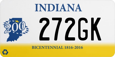 IN license plate 272GK