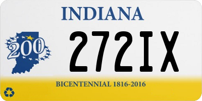 IN license plate 272IX