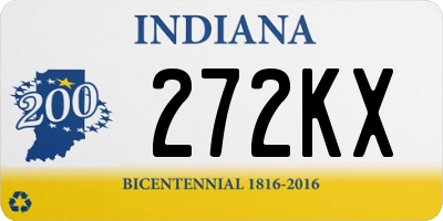 IN license plate 272KX