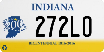 IN license plate 272LO