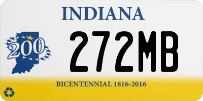 IN license plate 272MB