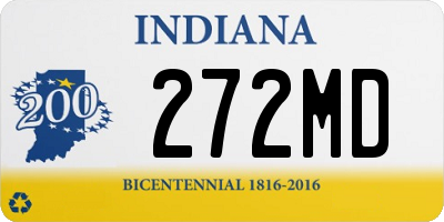 IN license plate 272MD