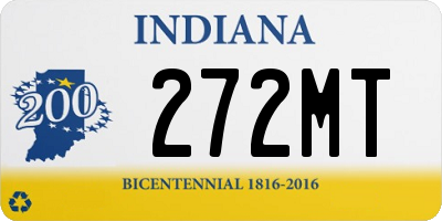 IN license plate 272MT