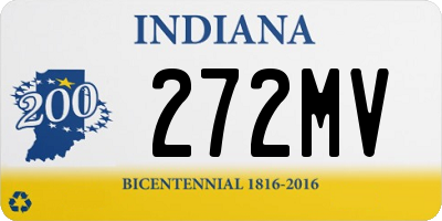 IN license plate 272MV