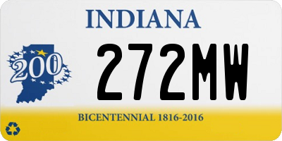 IN license plate 272MW