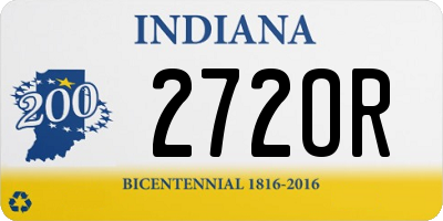 IN license plate 272OR