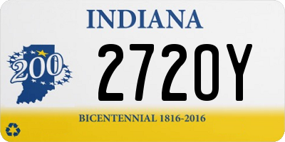 IN license plate 272OY