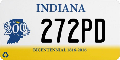 IN license plate 272PD
