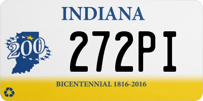 IN license plate 272PI
