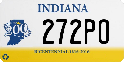 IN license plate 272PO