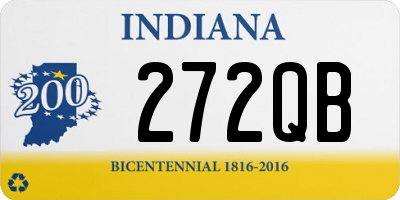 IN license plate 272QB