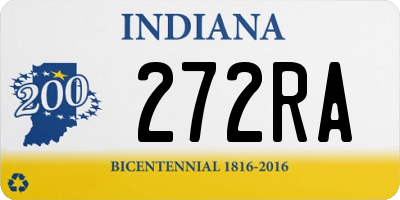 IN license plate 272RA