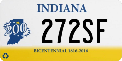 IN license plate 272SF